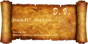 Dankó Vulfia névjegykártya